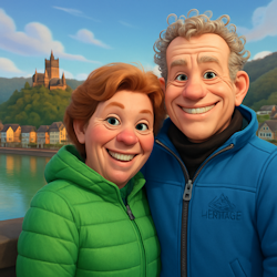Photo transformed into Pixar style